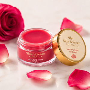 Skin Science Botanica Rose Natural Lip Balm – Moisturizing & Nourishing Lip Care with Rose Extracts | 100% Natural Ingredients